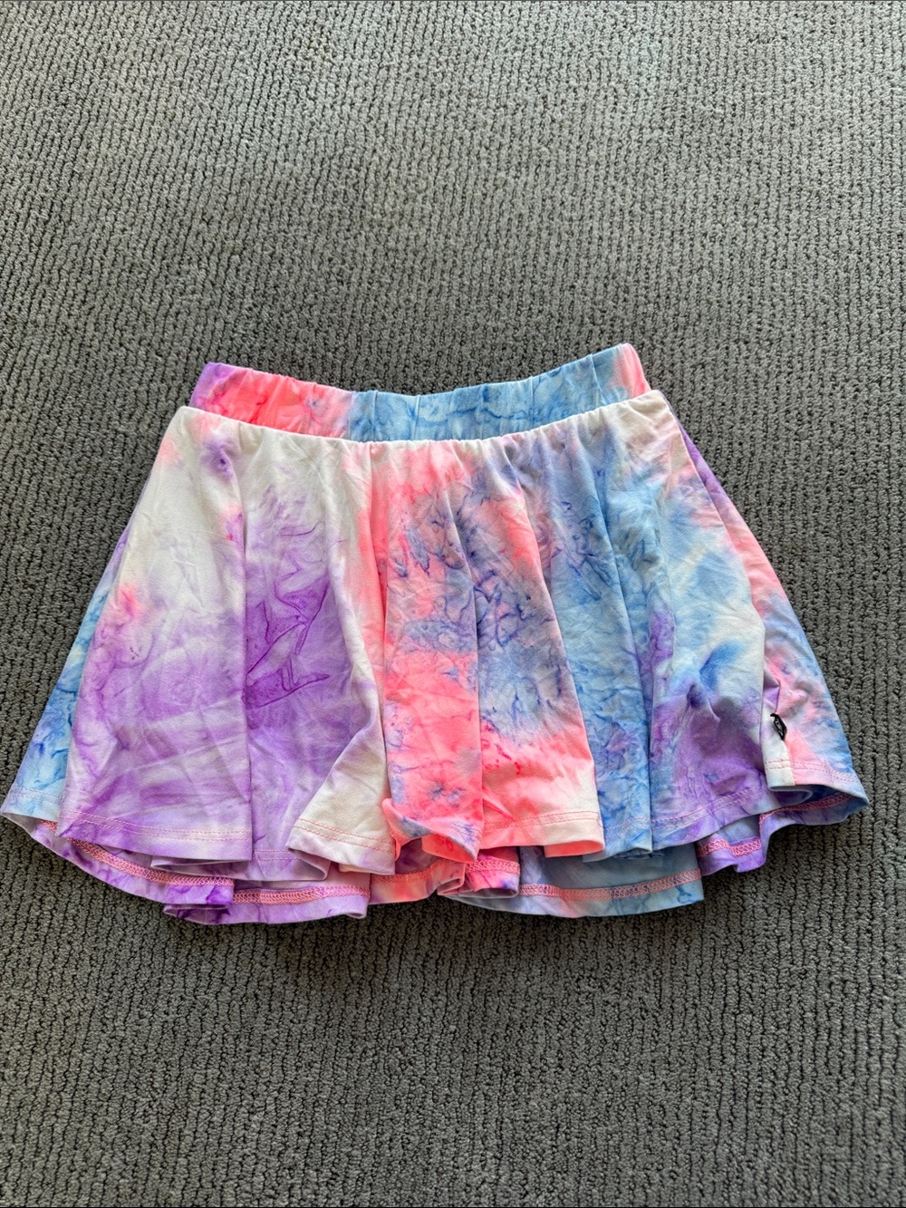 Tie-Dye Circle Skater Skirt in Pink, Purple & Blue